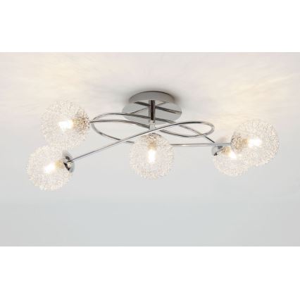 Reality - Lampadario a plafone WIRE 5xG9/28W/230V