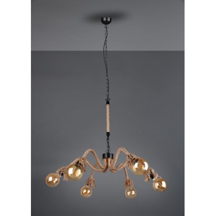 Reality - Lampadario a sospensione con catena ALVA 6xE27/10W/230V
