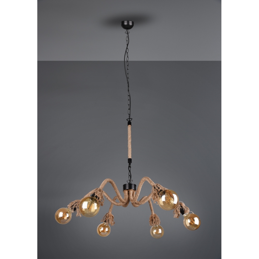 Reality - Lampadario a sospensione con catena ALVA 6xE27/10W/230V