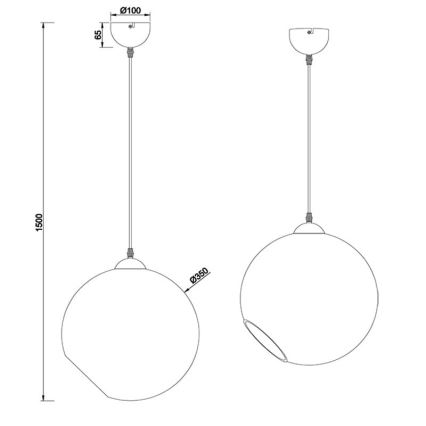 Reality - Lampadario a sospensione con filo CLOONEY 1xE27/42W/230V