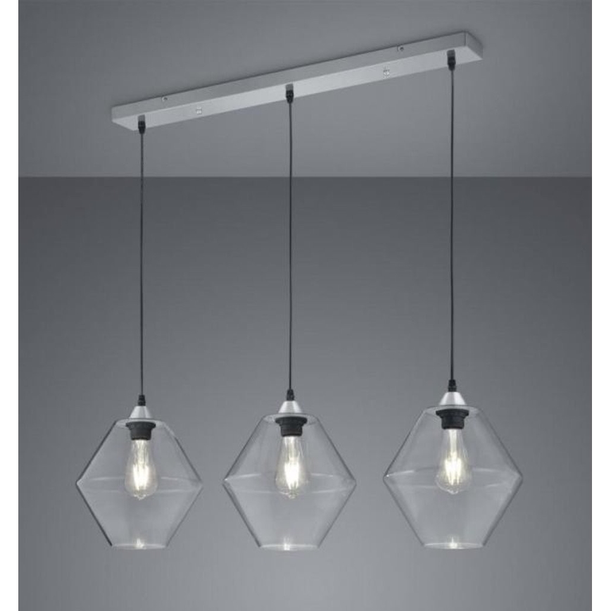 Reality - Lampadario a sospensione con filo TRENTO 3xE27/40W/230V