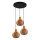 Reality - Lampadario a sospensione SPROUT 3xE14/40W/230V marrone/rattan