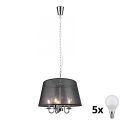 Reality - Lampadario LED a catena CIMA 5xE14/40W/230V nero