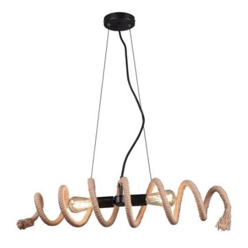Reality - Lampadario su corda ARI 2xE27/10W/230V