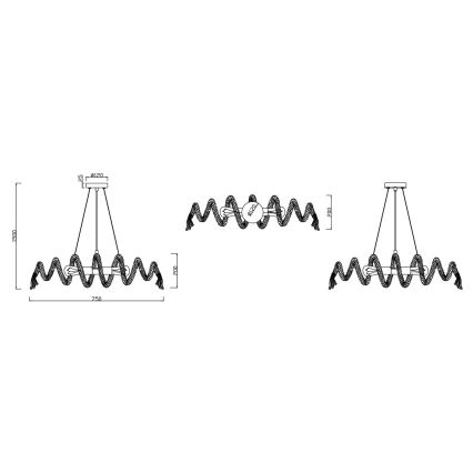 Reality - Lampadario su corda ARI 2xE27/10W/230V