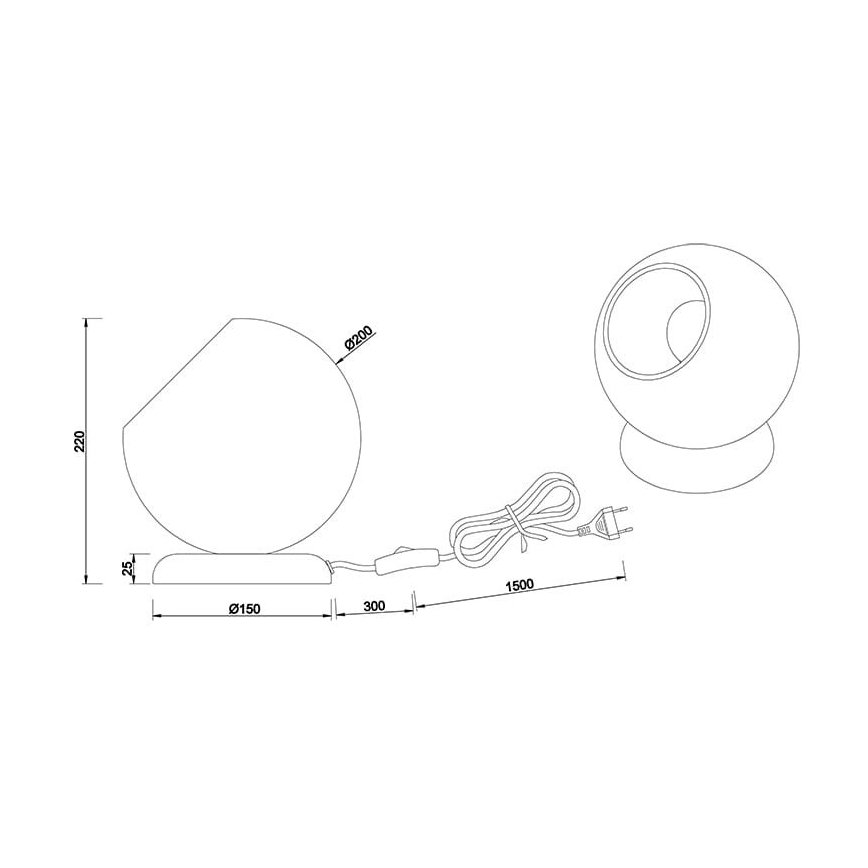 Reality - Lampe de table CLOONEY 1xE27/42W/230V