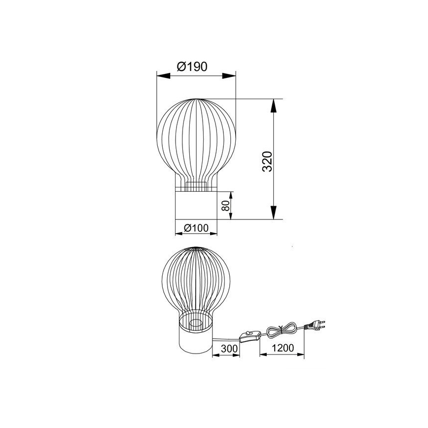 Reality - Lampe de table DAVE 1xE27/40W/230V