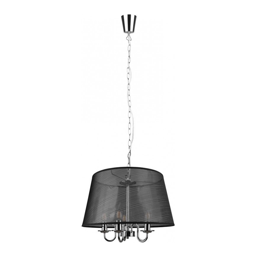 Reality - LED-Kronleuchter CIMA mit Kette 5xE14/40W/230V schwarz