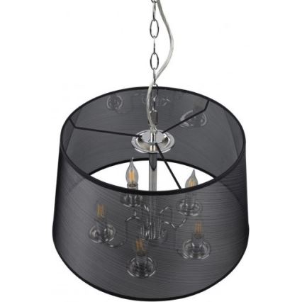 Reality - LED-Kronleuchter CIMA mit Kette 5xE14/40W/230V schwarz