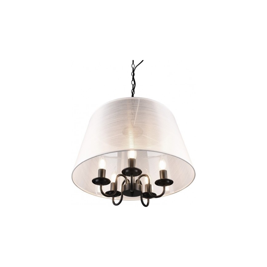 Reality - LED Lampadario a sospensione con catena CIMA 5xE14/40W/230V grigio