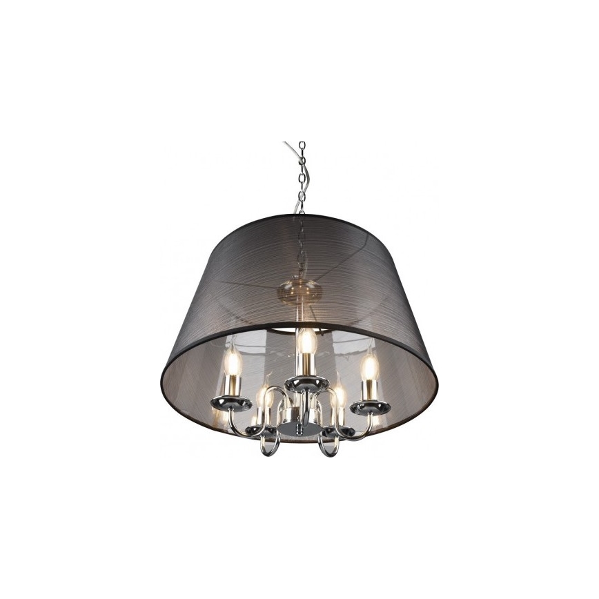 Reality - Suspension chaîne LED CIMA 5xE14/40W/230V noir