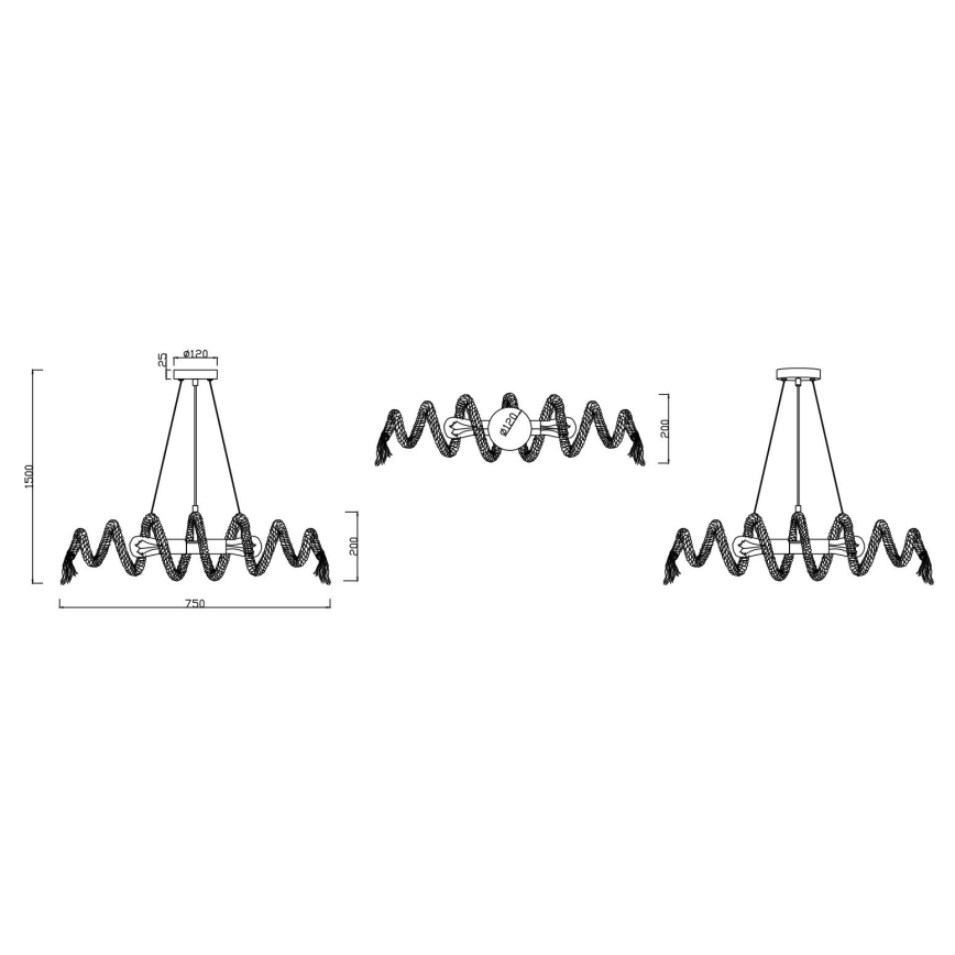 Reality - Suspension filaire ARI 2xE27/10W/230V