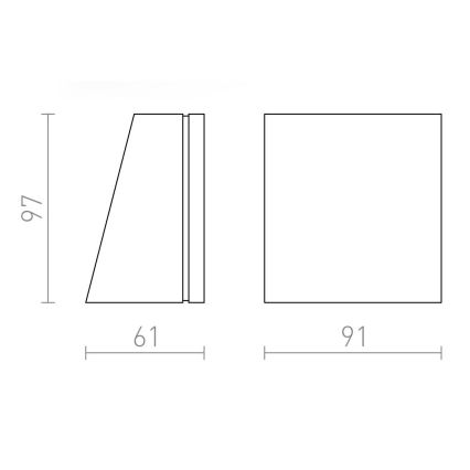 RED -Design Rendl-R10399- Applique murale d'extérieur GIGI LED/3,3W/230V IP65