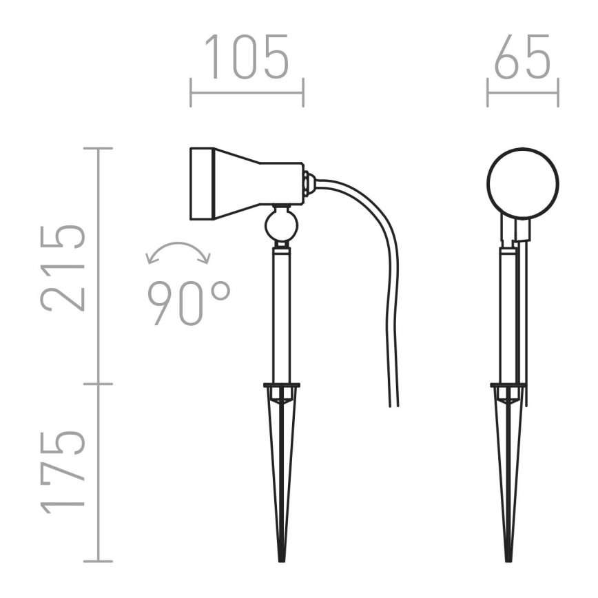 RED - Design Rendl - R10427 - Luminaire d'extérieur DIREZZA 1xGU10/35W/230V IP54