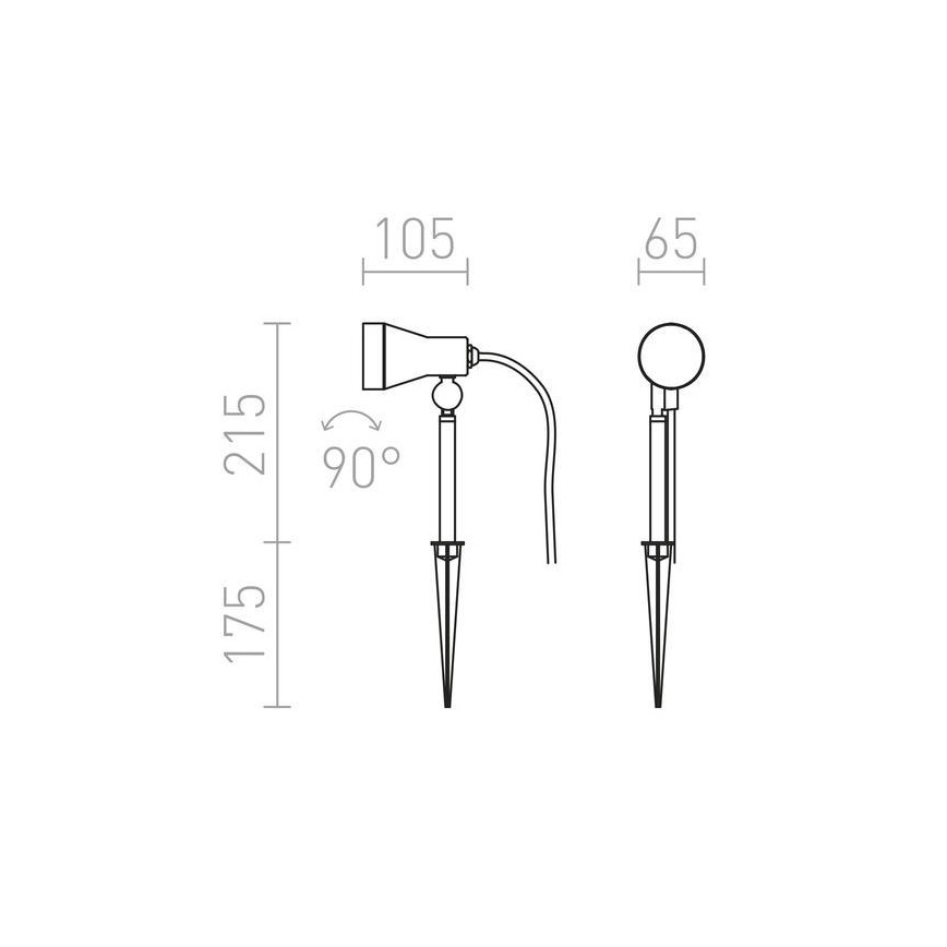 RED - Design Rendl - R10431 - Luminaire d'extérieur DIREZZA 1xGU10/35W/230V IP54