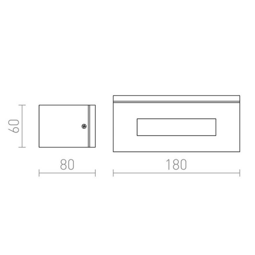 RED - Design Rendl-R10439 - Applique murale d'extérieur WOOP 1xR7s/48W/230V IP54