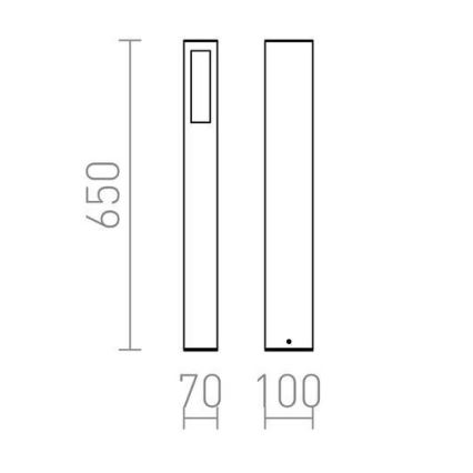 RED - Design Rendl - R10441 - Lampe d'extérieur TREEZA 1xE27/26W/230V IP54