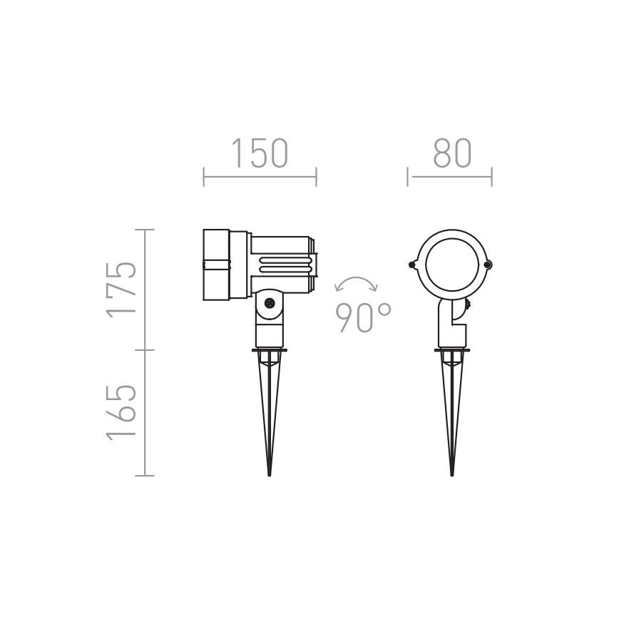 RED - Design Rendl - R10527 - LED Auβenbeleuchtung GARY LED/10W/230V IP65 grau