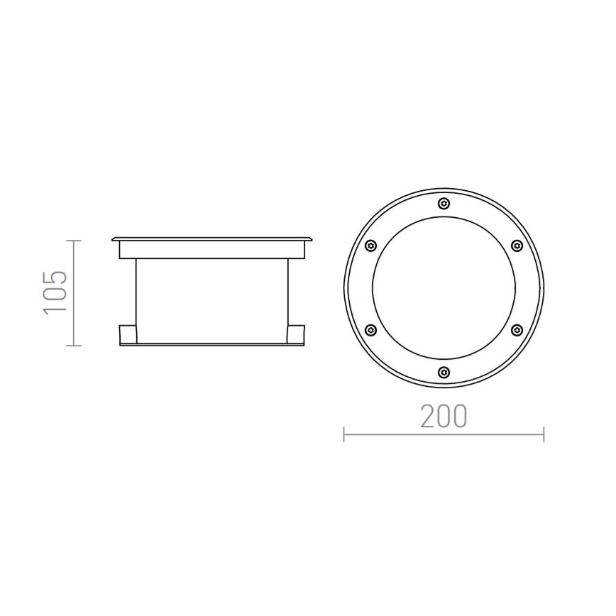 RED - Design Rendl - R10532 - LED Außen-Einbauleuchte TERRA LED/20W/230V IP67