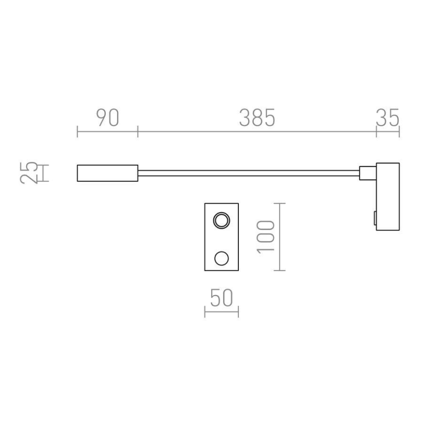 RED - Design Rendl - R10541 - LED Wandlampe AIM LED/3W/230V schwarz