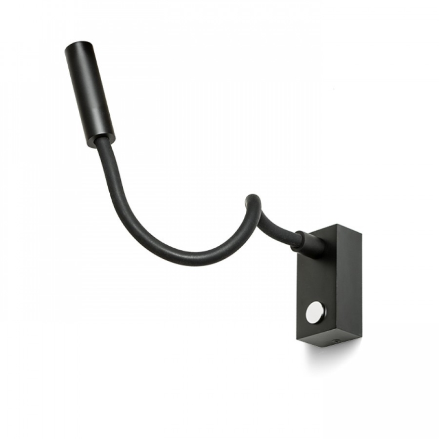 RED - Design Rendl - R10541 - Petite lampe flexible AIM LED/3W/230V noir