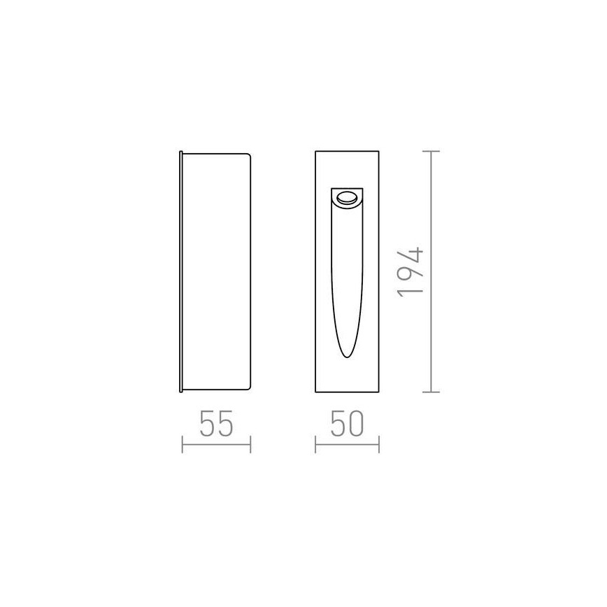 RED - Design Rendl - R10545 - LED Treppenleuchte für Außen GAP LED/3W/230V IP54