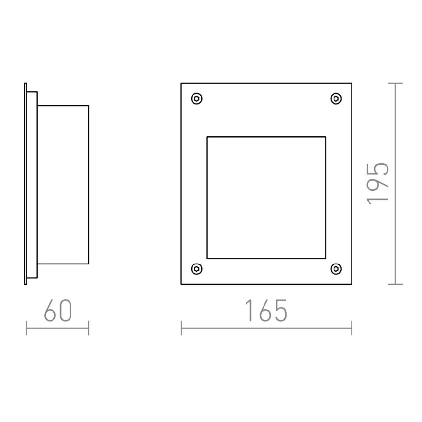 RED- Design Rendl-R10546 - Lumière intégrée d'extérieur AKORD LED/3W/230V IP65