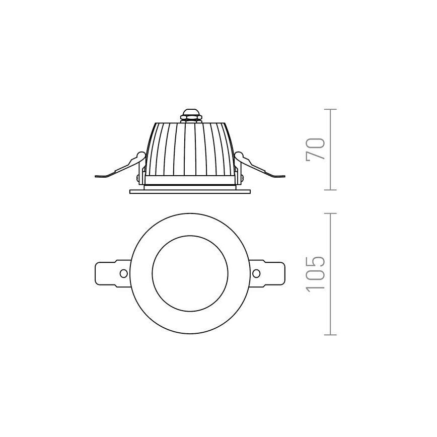RED - Design Rendl-R10565- Spot encastrable salle de bain LED AMIGA 8W/230V IP65