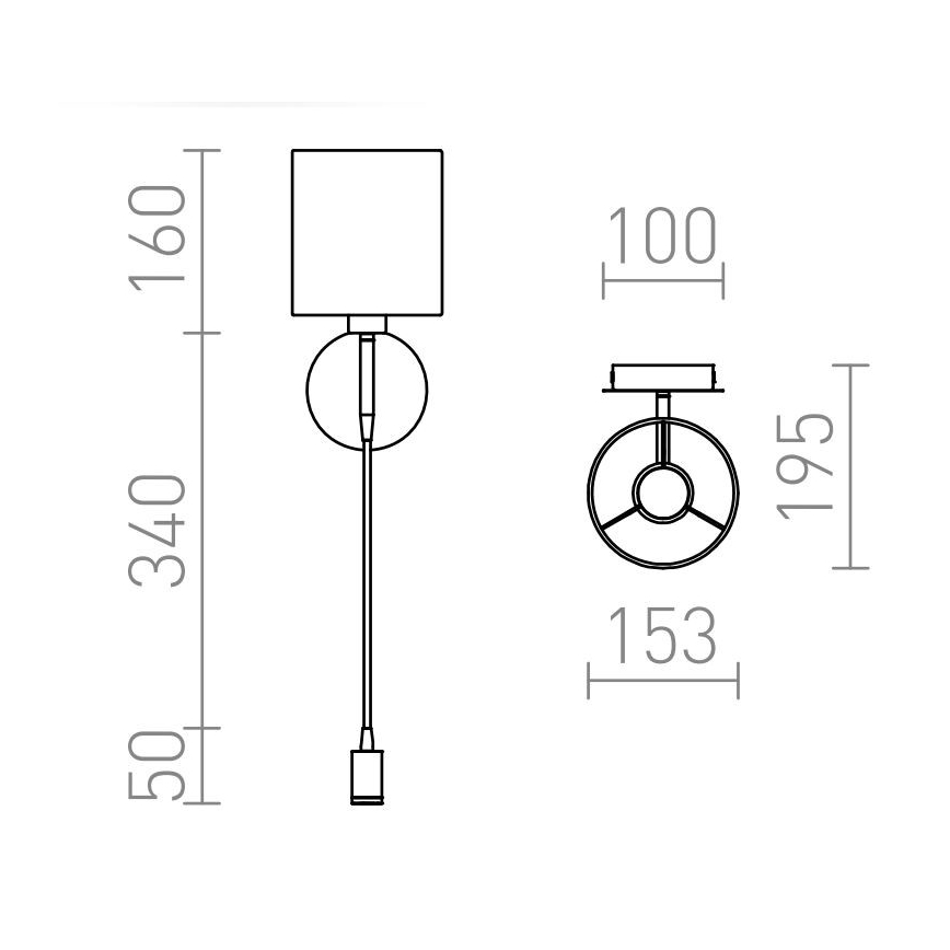 RED - Design Rendl - R10580 - Lampe murale LED VERSA 1xE27/42W/230V + LED/3W