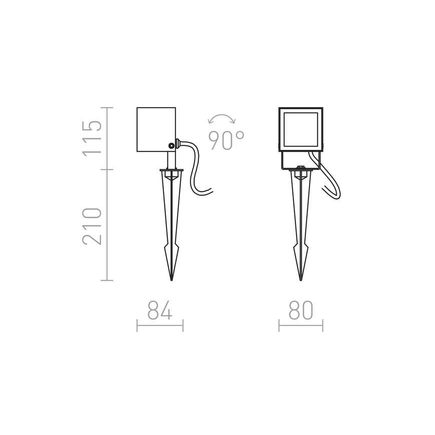 RED - Design Rendl - R12025 - Lampada da esterno a LED BORA LED/6W/230V IP54