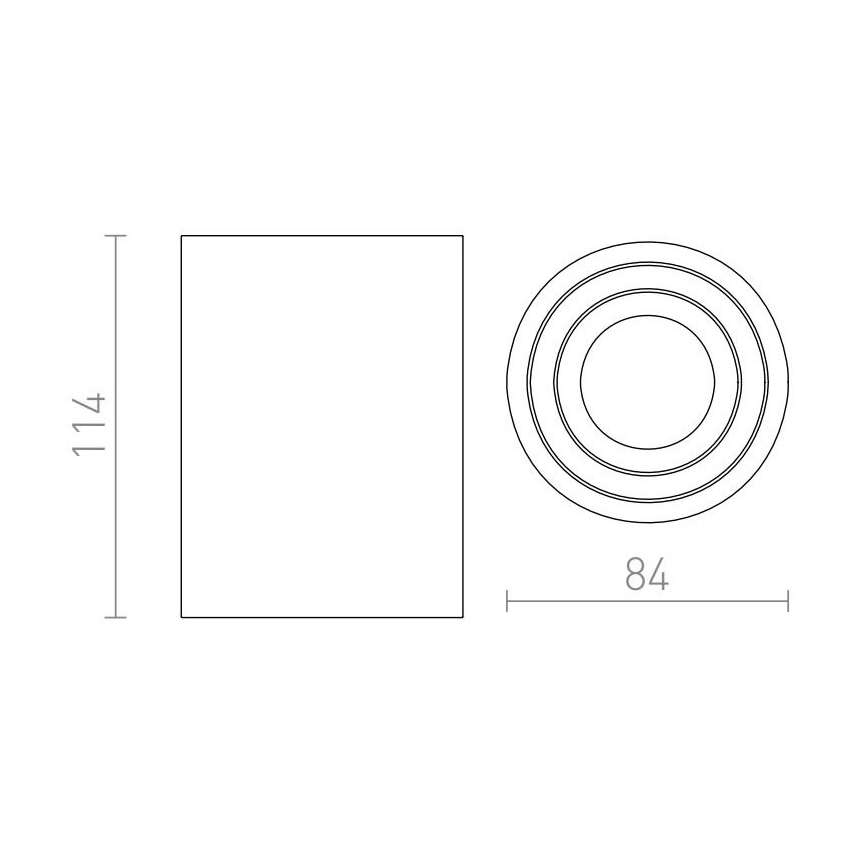 RED - Design Rendl - R12044 - Spot MOMA 1xGU10/35W/230V blanc