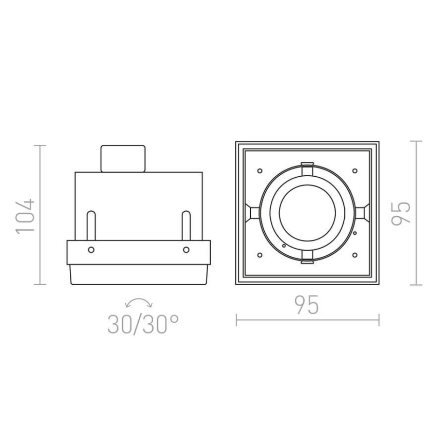 RED - Design Rendl - R12052 - Spot encastrable ELECTRA 1xGU10/50W/230V