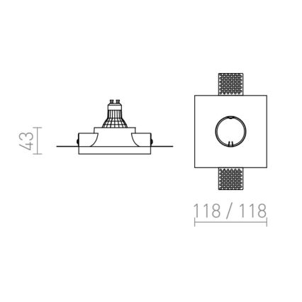 RED - Design Rendl - R12358 - Spot encastrable DINGO 1xGU10/35W/230V