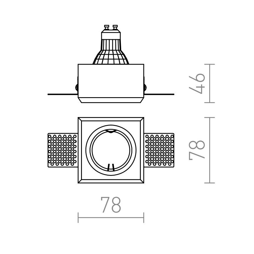 RED - Design Rendl - R12361 - Luminaire encastrable QUO 1xGU10/35W/230V