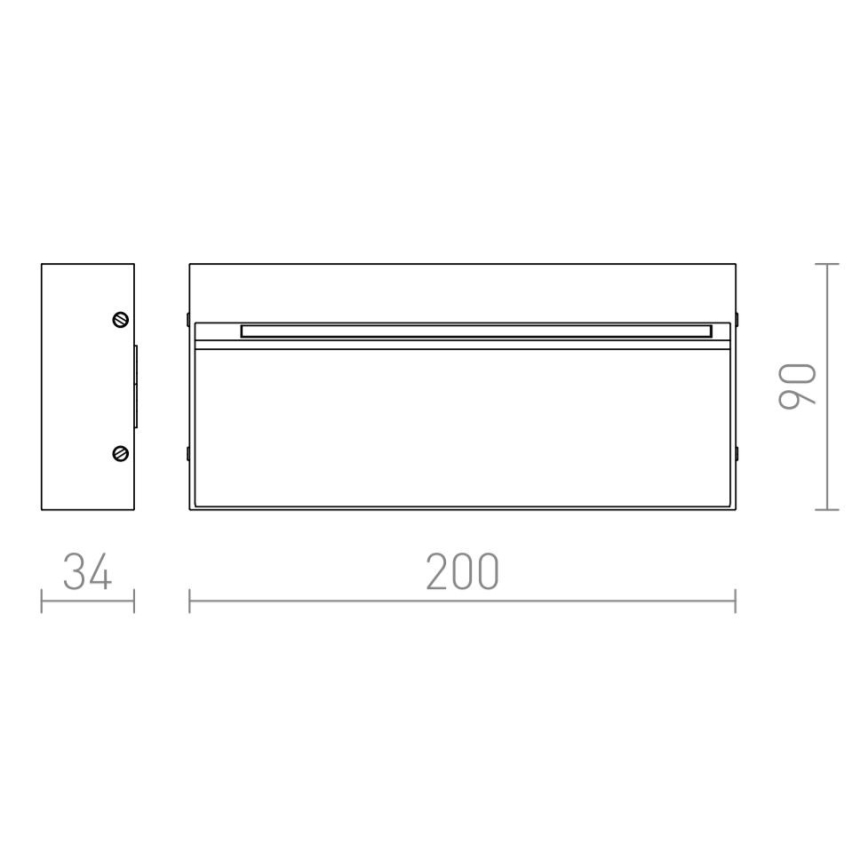 RED - Design Rendl-R12547- Applique LED da esterno AQILA LED/6W/230V IP54