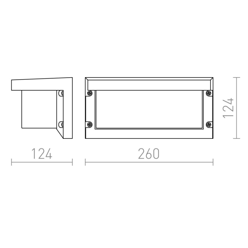 RED - Design Rendl- R12561 - Applique murale d'extérieur HIDE 1xE27/18W/230V IP54