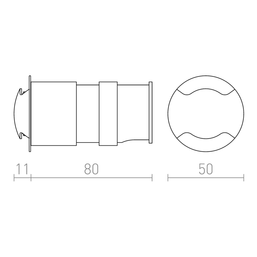 RED - Design Rendl-R12618 - Luce LED da incasso per esterno KICK LED/1W/230V IP54