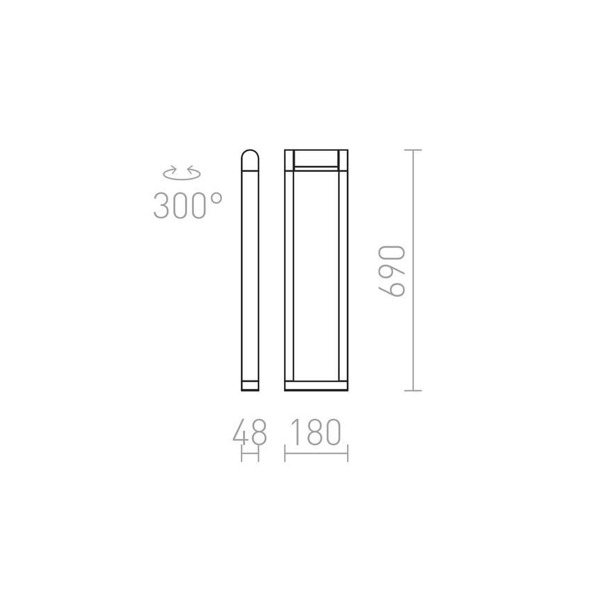 RED - Design Rendl - R12624 - Lampada da esterno a LED AQUE LED/8W/230V IP54 nero