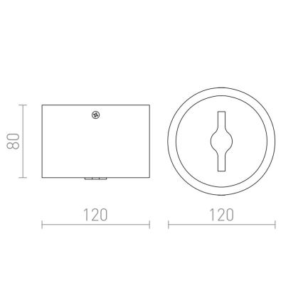 RED - Design Rendl-R12634 - Spot LED à intensité variable KELLY 15W/230V noir
