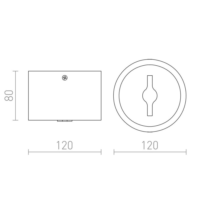 RED - Design Rendl-R12634 - Spot LED à intensité variable KELLY 15W/230V noir