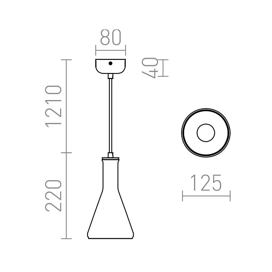RED - Design Rendl - R12663 - Hängeleuchte PULIRE 1xE14/28W/230V