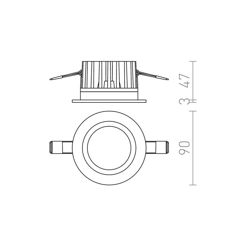 RED -Design Rendl-R12716- Lampada da incasso a LED per bagno TOLEDO 8W/230V IP44