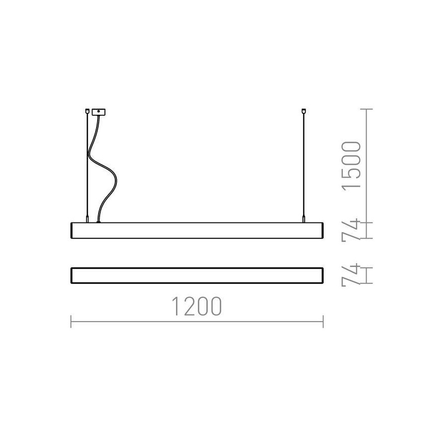 RED - Design Rendl - R12721 - LED Hängeleuchte PESANTE LED/40W/230V schwarz