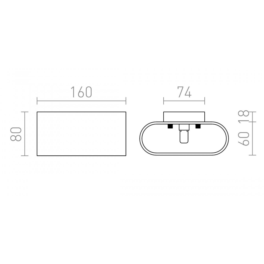 RED - Design Rendl - R12743 - Applique murale MARIO 1xG9/33W/230V