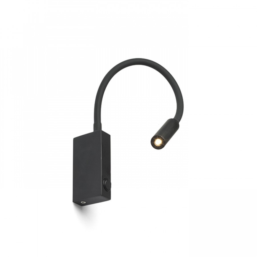 RED - Design Rendl - R12945 - Petite lampe flexible EKE LED/3W/230V noir