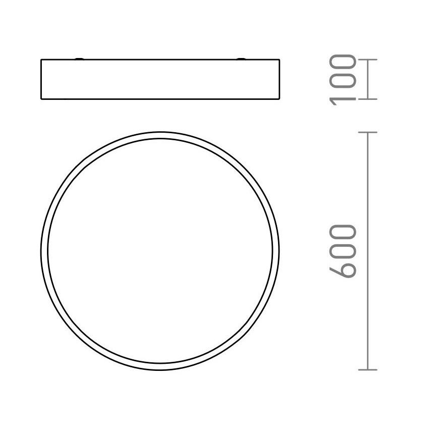 RED - Design Rendl - R13333 - LED Deckenleuchte MEZZO LED/60W/230V schwarz