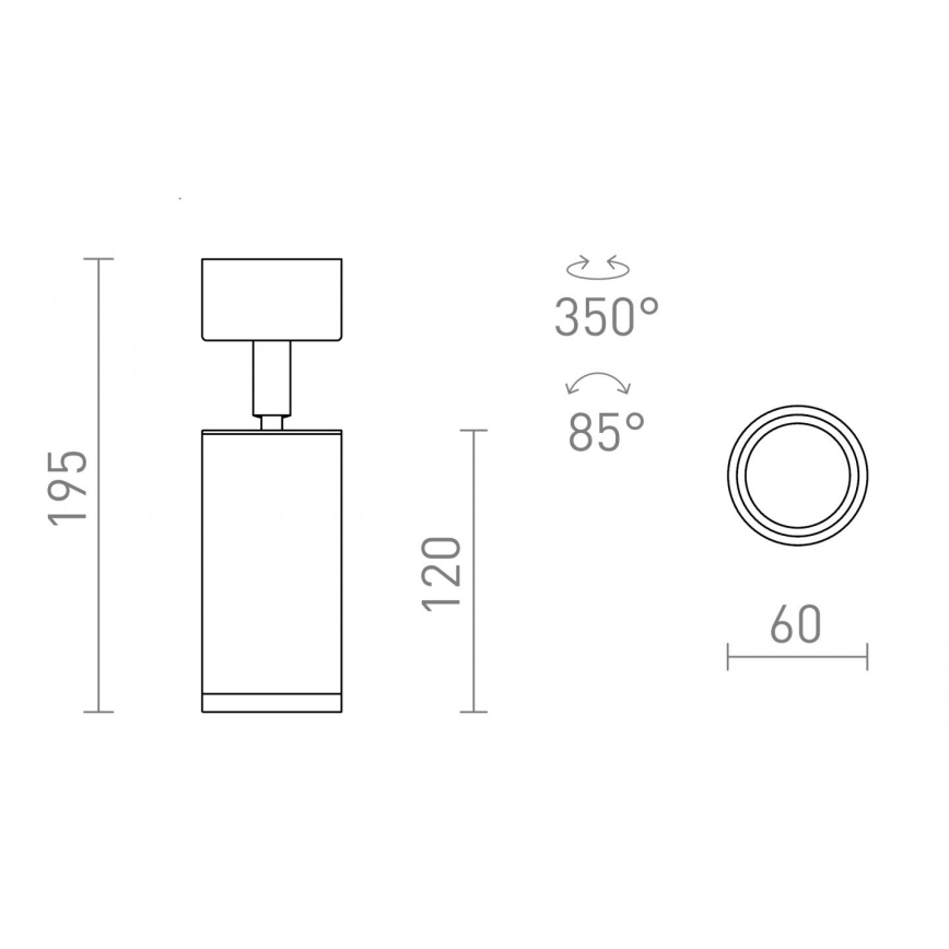 RED - Design Rendl - R13363 - Spot BELENOS 1xGU10/9W/230V