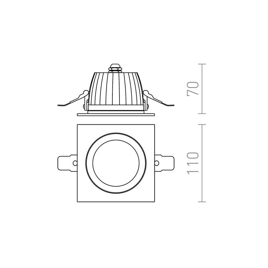 RED - R10566 - LED Badezimmer-Einbauleuchte AMIGA LED/8W/230V IP65 weiß