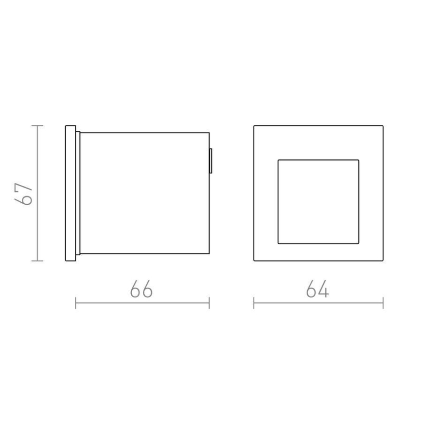 RED - Design Rendl - R12013 - Lumière intégrée d'extérieur TESS LED/3W/230V IP54 blanc