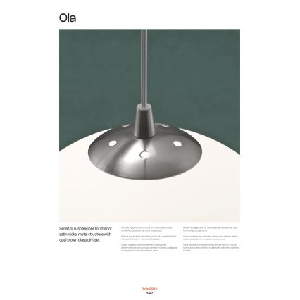 Redo 01-1064 - Suspension filaire OLA 1xE27/42W/230V d. 20 cm